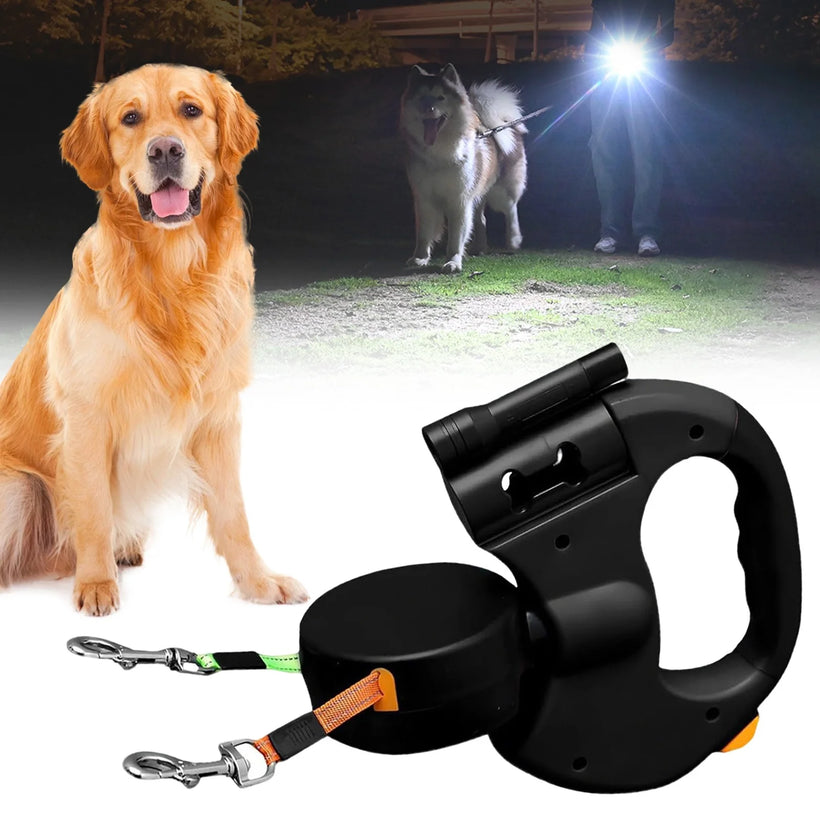 Dual Dog Leash for Walking Two Dogs