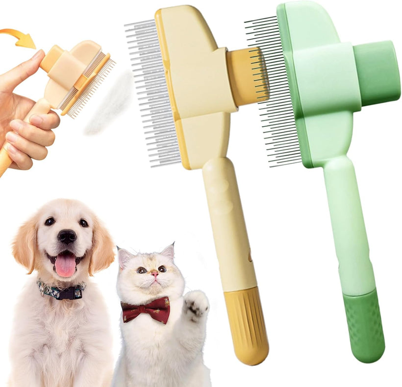 Self-Cleaning Pet Brush for Cats & Dogs
