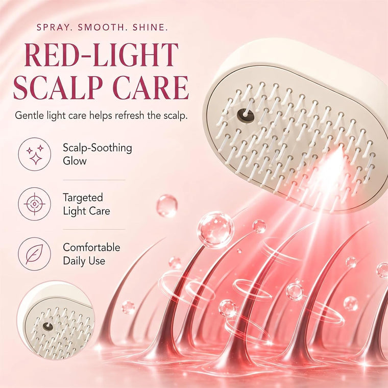 Red-light air-cushion scalp care brush