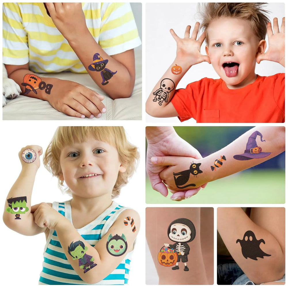 10-Sheet Kids Halloween Temporary Tattoo Party Pack