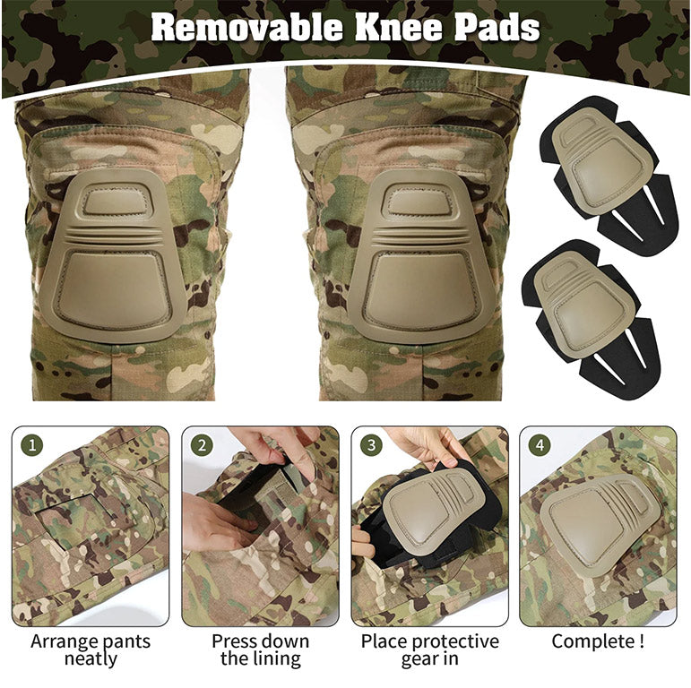 Zairova™ Men's Tactical Cargo Pants with Knee & Hip Protection